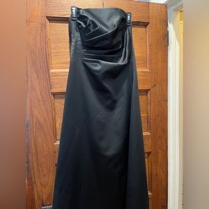 ABS collection Black maxi midi formal prom wedding gown ruched waist dress